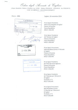 Lettera su orari apertura Cancellerie