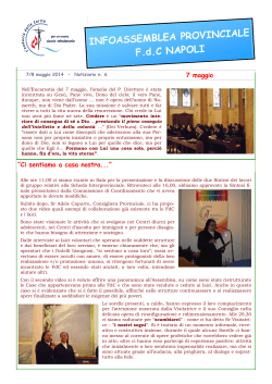 INFOASSEMBLEA PROVINCIALE F.d.C NAPOLI