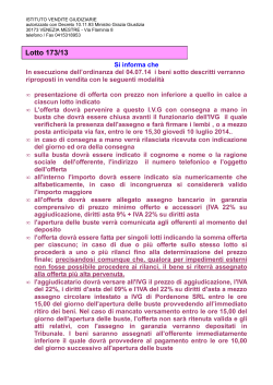 avviso Lotto 173/13 - Istituto Vendite Giudiziarie di Venezia