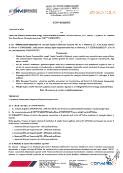 Convenzione firmata - Ordine dei Dottori Commercialisti e degli