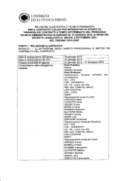 relazione illustrativa e tecnico-finanziaria