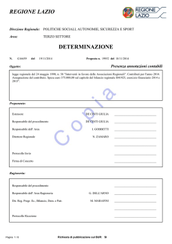 Determinazione G16659 del 19/11/2014