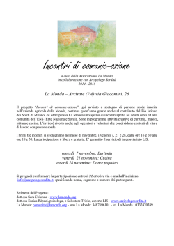 Incontri di comunic-azione 2014 alla Monda