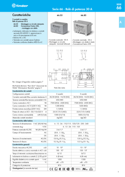 Caratteristiche Serie 66 - Relè di potenza 30 A - Accedi a G