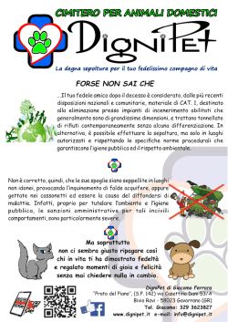 VOLANTINO STAMPABILE in pdf - cimitero per animali DigniPet