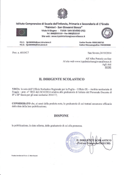 Disposizione - Scuola Media Giovanni Palmieri