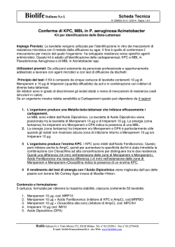 Scheda Tecnica Conferma di KPC, MBL in P. aeruginosa