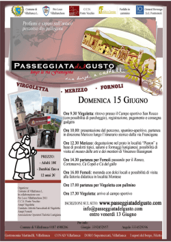 DOMENICA 15 GIUGNO - Passeggita del Gusto