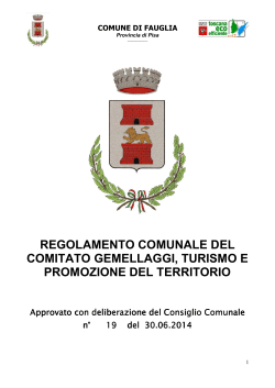 regolamento comitato gemellaggi turismo 2014