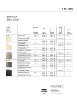 formati colori e pezzi speciali