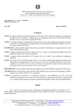 Decreto Rettifica graduatoria definitiva utilizzazioni DSGA 2014