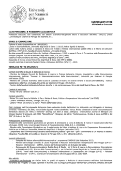 Guazzini Federica - Universit&agrave; per Stranieri di Perugia