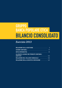 Bilancio Consolidato 2013