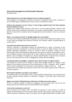 intervista immaginaria a Manzoni