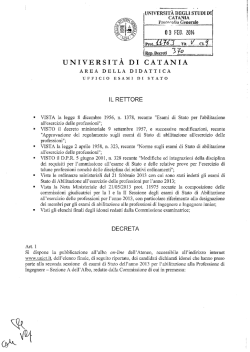 Ingegnere - Universit&agrave; degli Studi di Catania