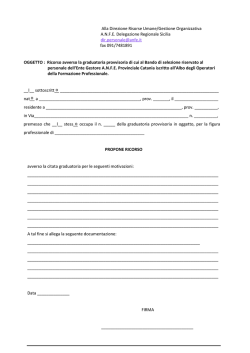 fac-simile ricorso graduatoria - Formazione professionale ANFE Sicilia