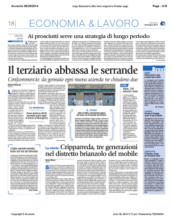 Il terziario abbassa le serrande