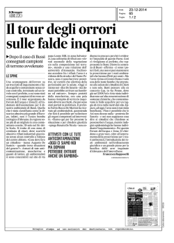 il tour degli orrori sulle falde inquinate
