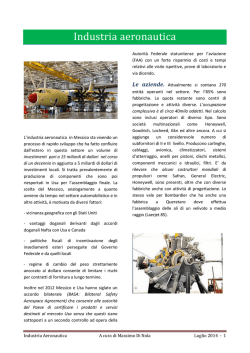 Industria aeronautica - Info Mercati Esteri