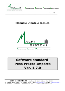 automazione logistica pesatura industriale