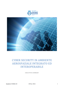 cyber security in ambiente aerospaziale integrato ed interoperabile