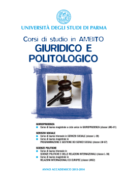 GIURIDICO E POLITOLOGICO - Università degli Studi di Parma