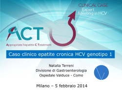 Caso clinico epatite cronica HCV genotipo 1