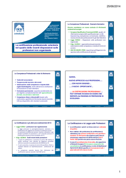 ICPREV-DUBINI-La certificazione professionale volontaria nel