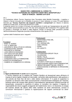 bando venezia 2014 - Area tecnologica della mobilità sostenibile