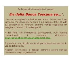 “Eri della Banca Toscana se...”.