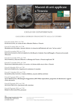 Programma Conferenze FAI - Maestri di arte