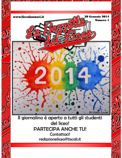 Il giornalino &egrave; aperto a tutti gli studenti del liceo!