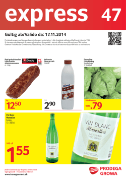 G&uuml;ltig ab/Valido da: 17.11.2014
