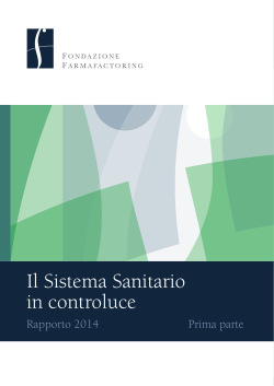 Rapporto 2014 - Prima parte - Fondazione Farmafactoring