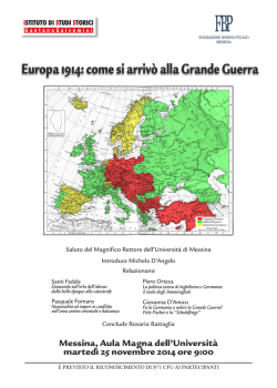 Locandina Grande Guerra - Università degli Studi di Messina