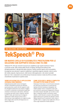 TekSpeech® Pro - Motorola Solutions