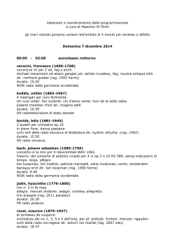 Domenica 7 dicembre 2014