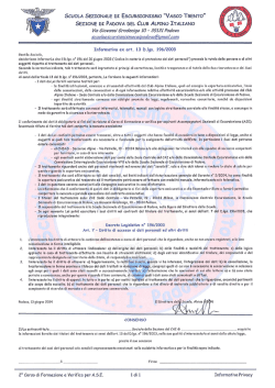 Informativa Privacy - (CAI)