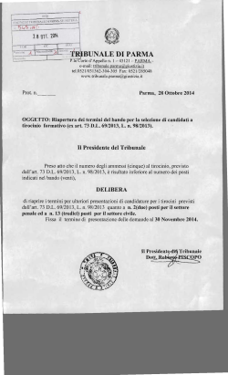 riapertura termini bando tirocini formativi