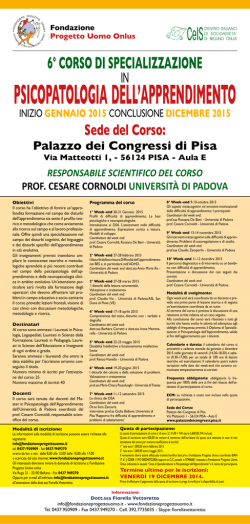 Guarda la locandina - Fondazione Progetto Uomo