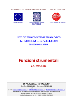 Funzioni strumentali - ITT "Panella Vallauri"
