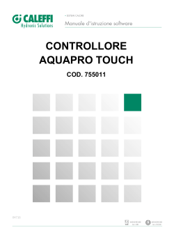 12/06/2014 Controllore Aquapro Touch cod. 755011