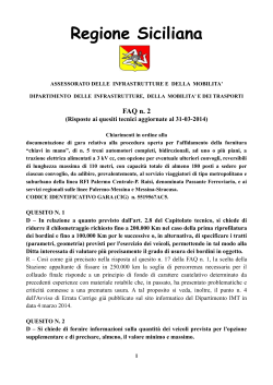 FAQ n. 2 - risposte ai quesiti al 31-3-2014