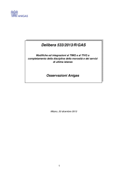 Delibera 533/2013/R/GAS