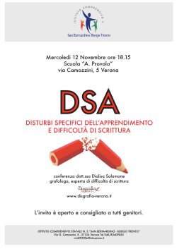 volantino conferenza DSA - IC 03 "San Bernardino – Borgo Trento"