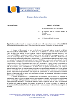 Direzione Sanitaria Aziendale Prot&hellip;DSA/325/14 Napoli l&igrave;, 06/02