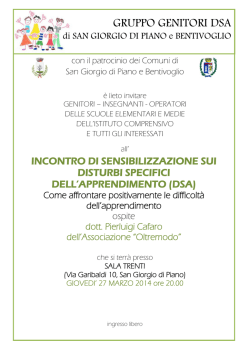 GRUPPO GENITORI DSA - associazione oltremodo