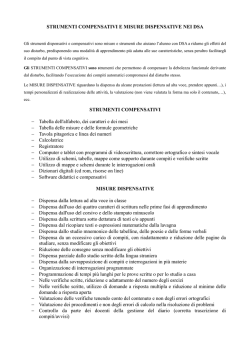 STRUMENTI COMPENSATIVI E MISURE DISPENSATIVE NEI DSA