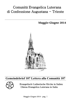 Maggio-Giugno 2014 - Chiesa Evangelica Luterana in Italia