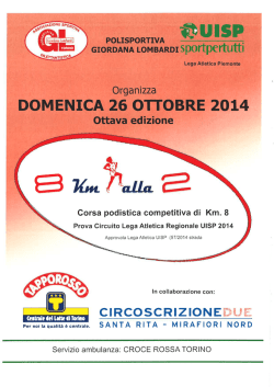 DOMENICA 26 OTTOBRE 2014 - GRUPPO SPORTIVO INTERFORZE